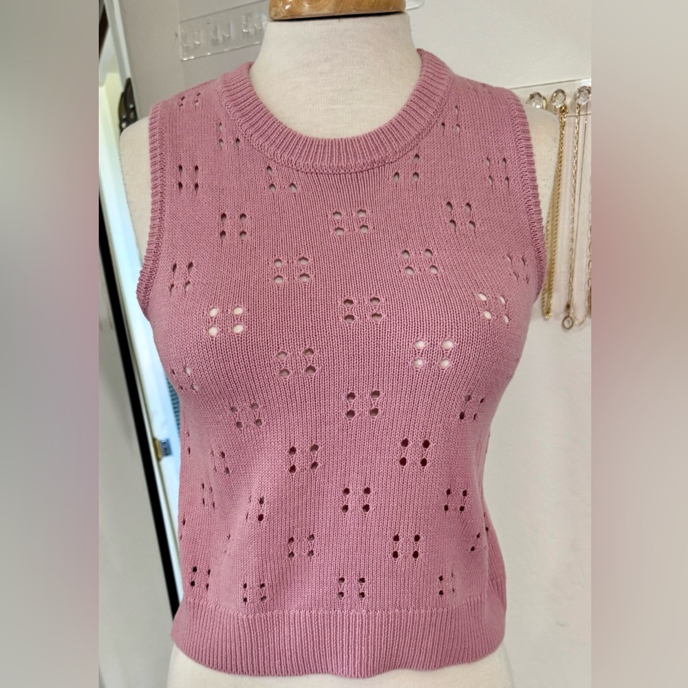 By Nordstrom | Pink Sleeveless Knit Top | Small